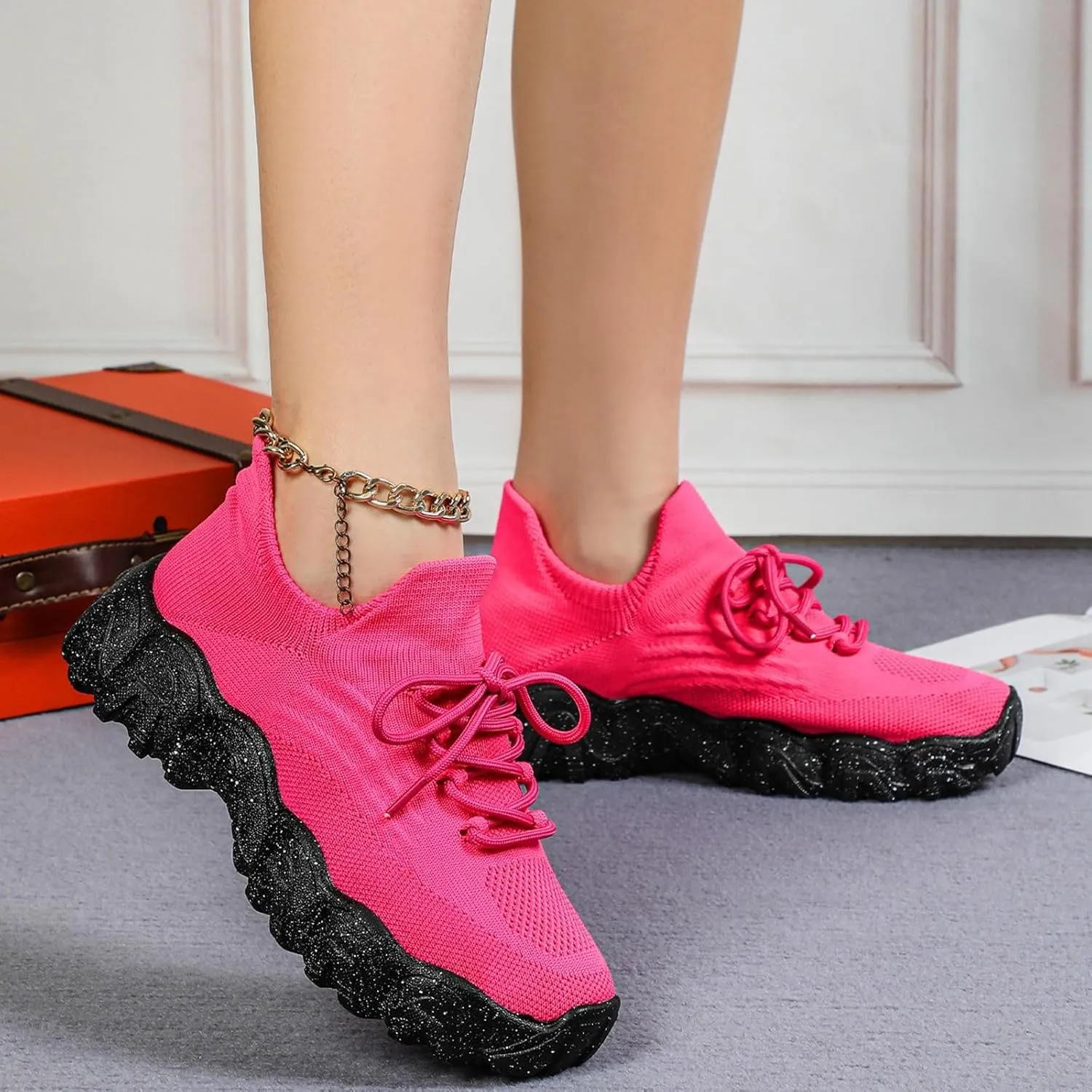 Womens Tennis Shoes Summer Slip On Mesh Breathable Walking Sneakers Comfortable Arch Support Orthopedic Sneakers Non-Slip Nurse Babe Shoes Fashion Outdoor Running Trainer
