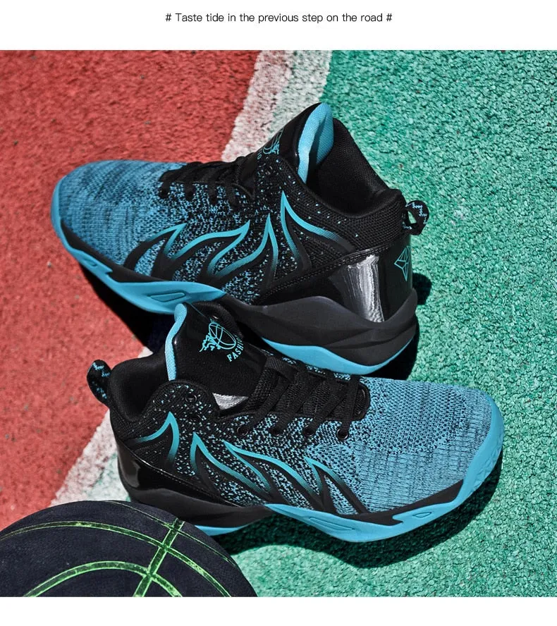 Yeknu Men's Summer New Breathable Mesh Fashion Outdoor Sports Basketball Shoes Student Athletic Sneakers For Men Large Size 36-48