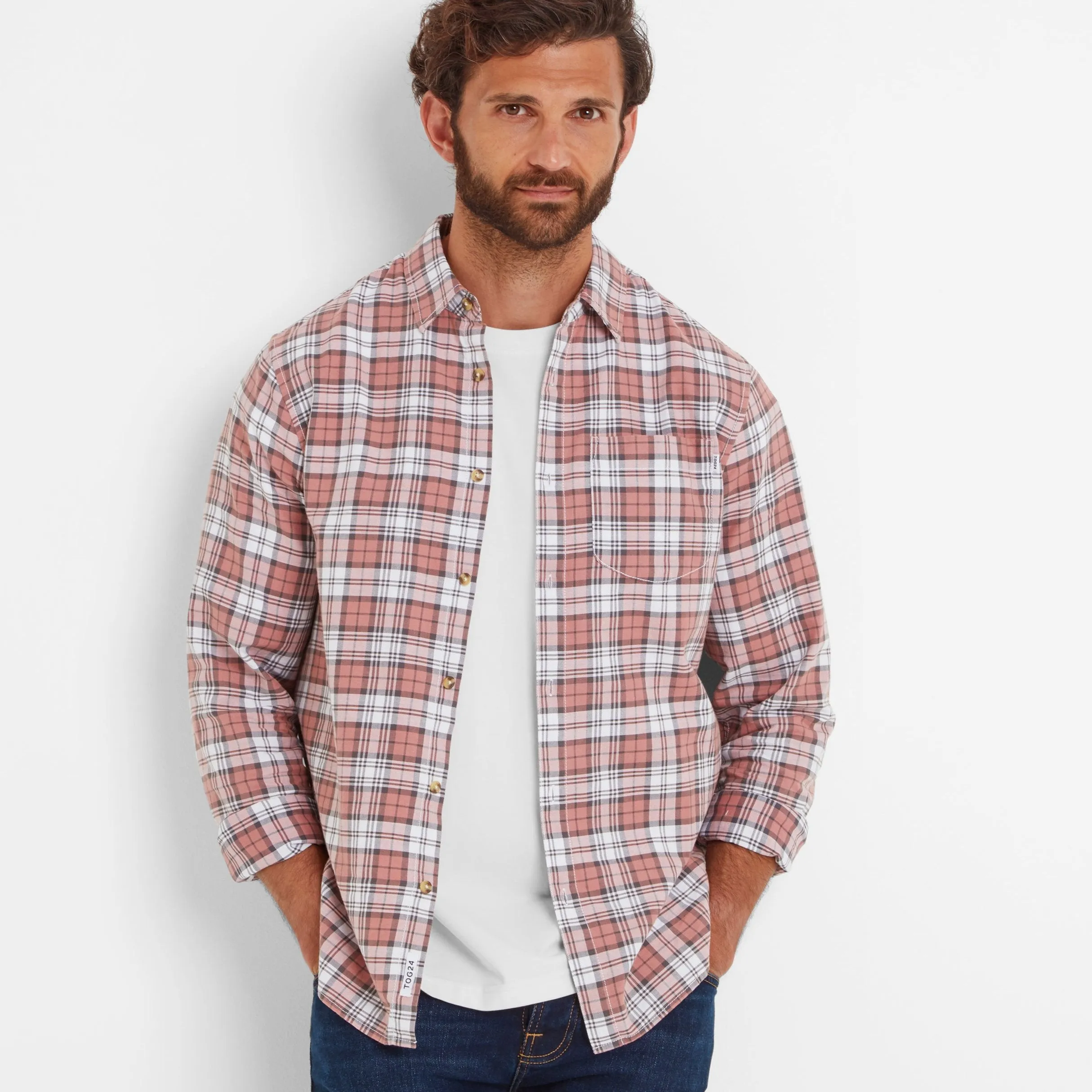 Zale Mens Long Sleeve Shirt - Port Check