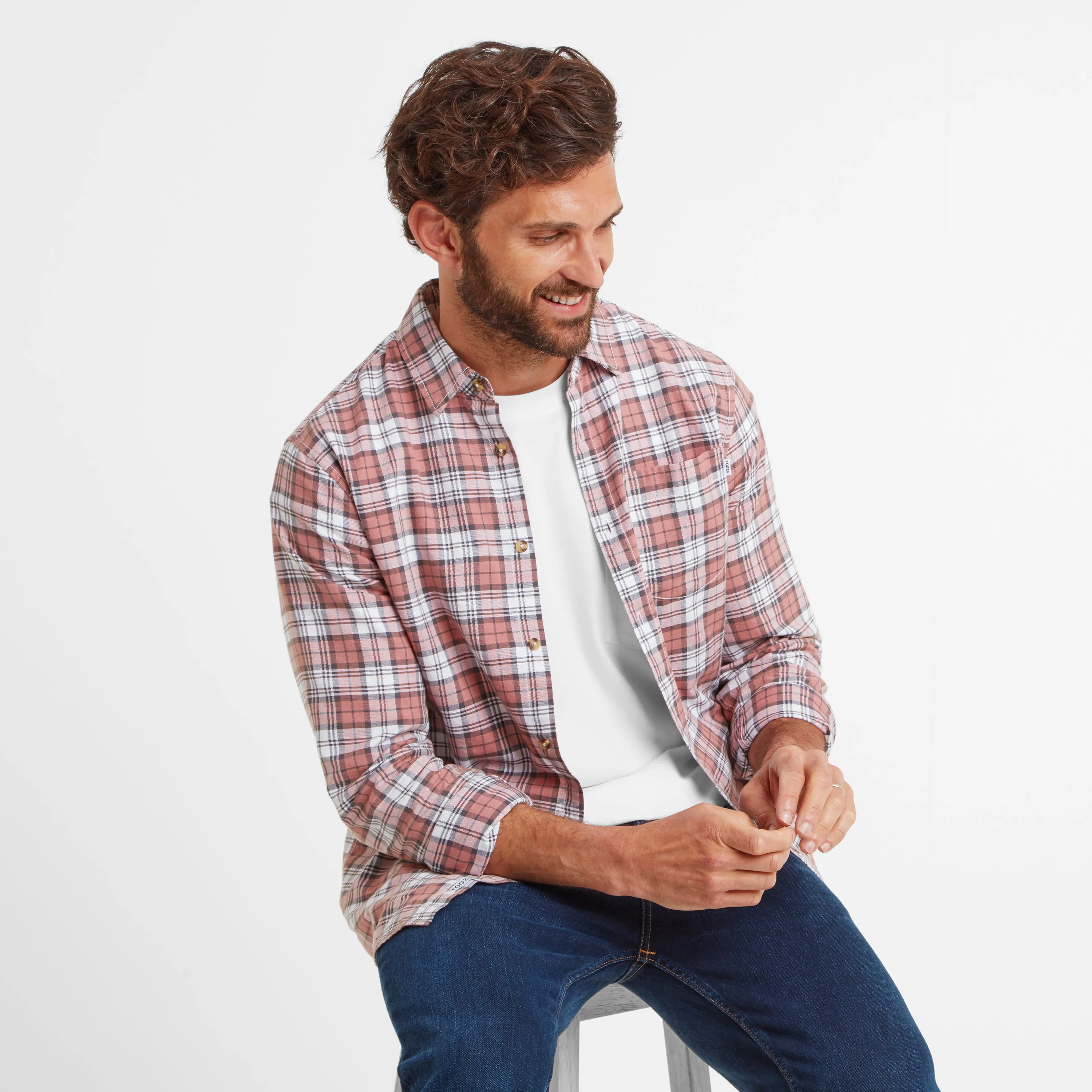 Zale Mens Long Sleeve Shirt - Port Check